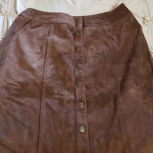 Suede skirt